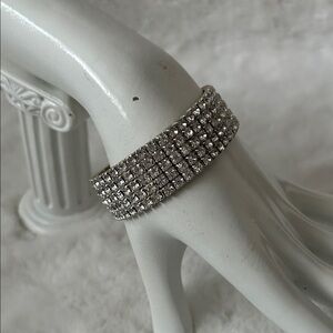 Dazzling Silver Rhinestone Bracelet